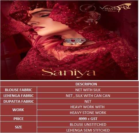 Saniya vol-2 by vouche 60002 To 60004 Series Festive Wear Collection Beautiful Stylish Colorful Fancy Party Wear & Occasional Wear Chinnon/Georgette Lehengas At Wholesale Price